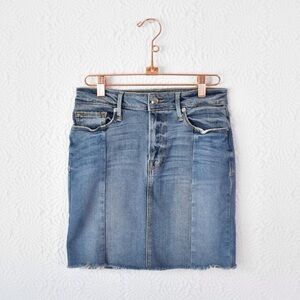 Good American Patchwork Denim Miniskirt